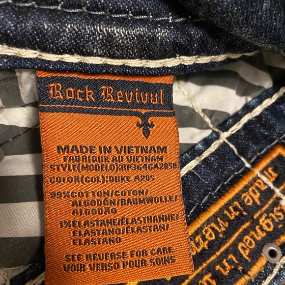 Rock Revival Men Jeans Alt Straight Duke (31/32) - Picture 6 of 6